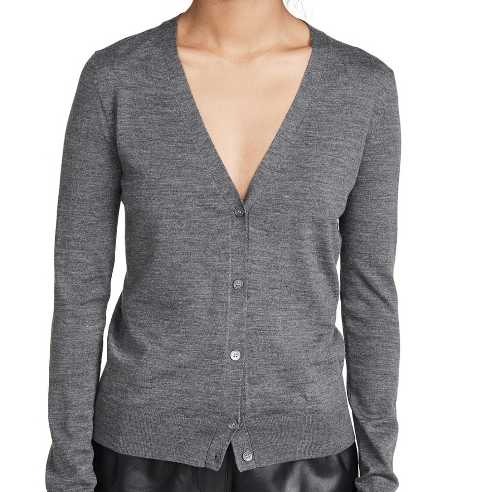 Garage × Light Grey Button Down Cardigan